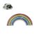 Metal Rainbow enamel infilled Lapel Pin Badge