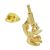 Gold Plated Micropscope Science Lapel Pin Badge