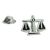 Scales of Justice Lapel Pin Badge