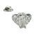 African Elephant Head Zoo Animal Lapel Pin Badge