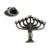 Hannukah Menorah Jewish Religion Lapel Pin Badge
