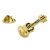 Gold Plated Electric Guitar Music Lapel Pin Badge