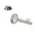 Rodium Plated Key Lapel Pin Badge