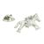Horse Jockey on Racehorse Lapel Pin Badge