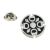 Gothic Circular Lapel Pin Badge