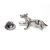 Running Fox Lapel Pin Badge