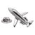Private Jet Design Lapel Pin Badge