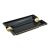 Cigar Ashtray  Two Position  Ceramic Black And Gold Colour Approx 18 x 12cm Boxed (1)