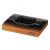 Angelo 2 Position Cigar Ashtray Brown Solid Wood Base with Black Aluminium Body