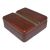 Cigar Ashtray 100mm Square Rosewood Twist Lid Boxed (1)