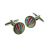 Retro Hot Air Balloon Round Image Cufflinks