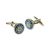 Light Blue Accents Tudor Rose Cufflinks