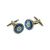 Dark Blue Accents Tudor Rose Cufflinks