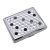 Silver Hexagon Design Double Sided Cigarette Case