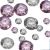 Mixed Size Lilac & Clear Table Crystals (Pack of 350)