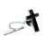 Black Christian Religious Cross Tie Tac