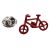 Red Push Bike Design Lapel Pin Badge