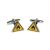 Flammable Warning Triangle Cufflinks - (X2AJ443)