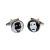 Comedy & Tragedy Round Black & White Cufflinks
