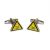 Danger of Death Warning Triangle Cufflinks - (X2AJ443)