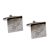 Cyclist on Bike Engraved Cufflinks