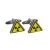 Radioactive Warning Triangle Cufflinks - (X2AJ443)