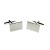 Silver Plated Rectangular Cufflinks 20x12mm Unboxed