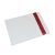White Guest Book with Burgundy crystal decorated ribbon