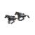 English Made Pewter Galloping Horse Equestrian Cufflinks