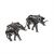 English Made Pewter Elephant Cufflinks