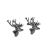 English Made Pewter Stags Head Cufflinks