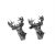 English Made Stags Head Pewter Cufflinks