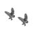 English Made Barn Owl Pewter Cufflinks