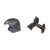 English Made Hawks Head Pewter Cufflinks