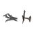 English Made Bird Hawks Talons Pewter Cufflinks