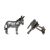 English Made Donkeys Pewter Cufflinks