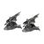 English Made Bat in Flight Pewter Cufflinks