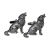 English Made Howling Wolf Pewter Cufflinks