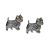 English Made Westie Dog Pewter Cufflinks