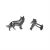 English Made German Shepherd Dog Pewter Cufflinks