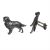 English Made Golden Retriever Pewter Cufflinks