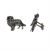 English Made Cavalier King Charles Spaniel Dog Pewter Cufflinks