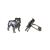 English Made Bulldog Pewter Cufflinks