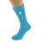 Top Hat & Moustache Mens Turquoise Wedding Socks