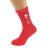 Top Hat & Moustache Mens Red Wedding Socks