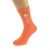 Top Hat & Moustache Mens Orange Wedding Socks