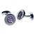 Pink Paisley Centre Rhodium Plated Cufflinks
