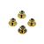 Gold Plated 4x Shirt Button Stud sets with cabochon recess for doming