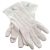 One Size Mens White Cotton Gloves with Senior Deacon Masonic Design