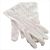 One Size Mens White Cotton Gloves with Tyler Masonic Design